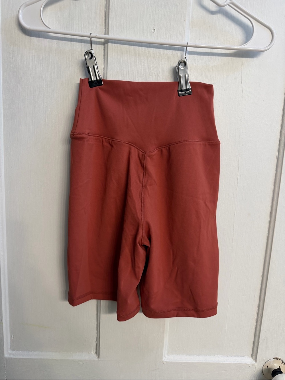 P'tula High-Rise Bike Shorts in Rust